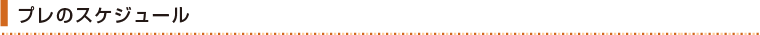 プレのスケジュール